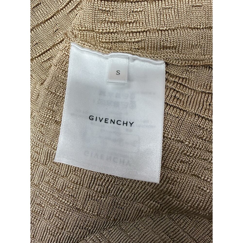 Givenchy 4G Logo Jacquard Knit Mini Dress Beige Long Sleeve Size Small - Picture 14 of 16